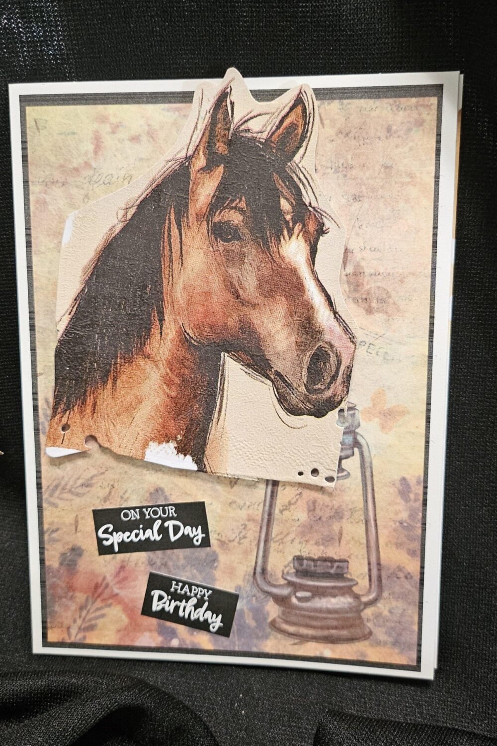 Men's Birthday Card -Horse Happy Day