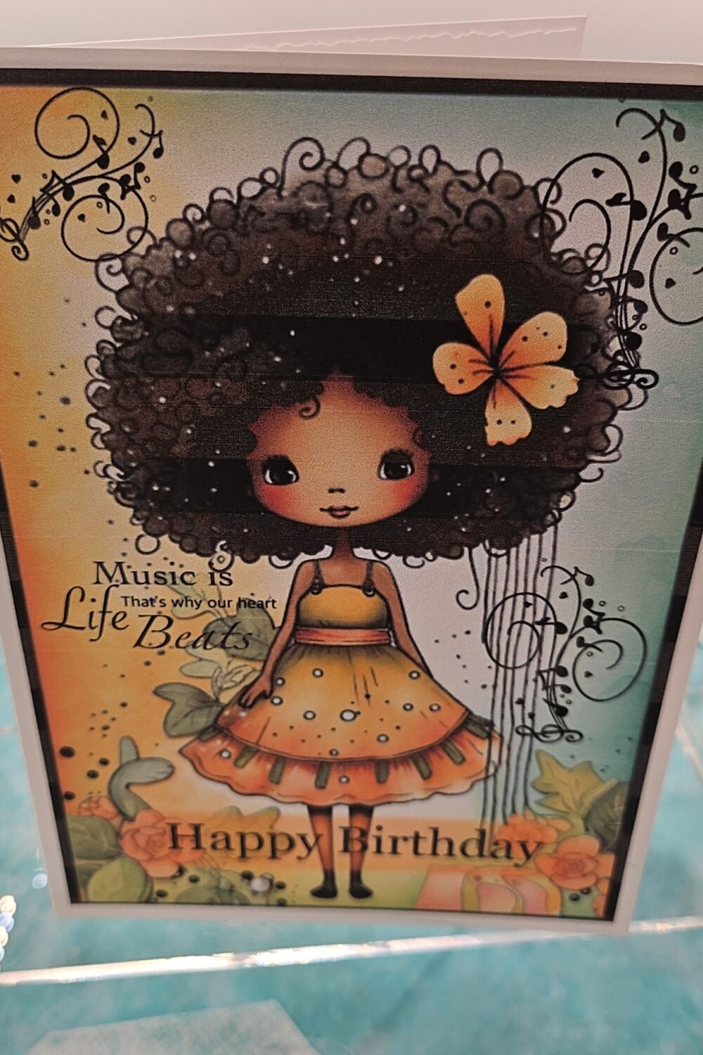 Music Girl Happy Birthday Carad