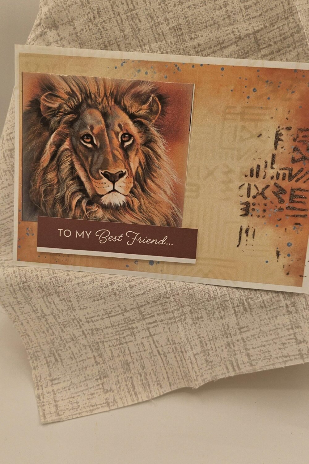 To My Best Friend Lion Card