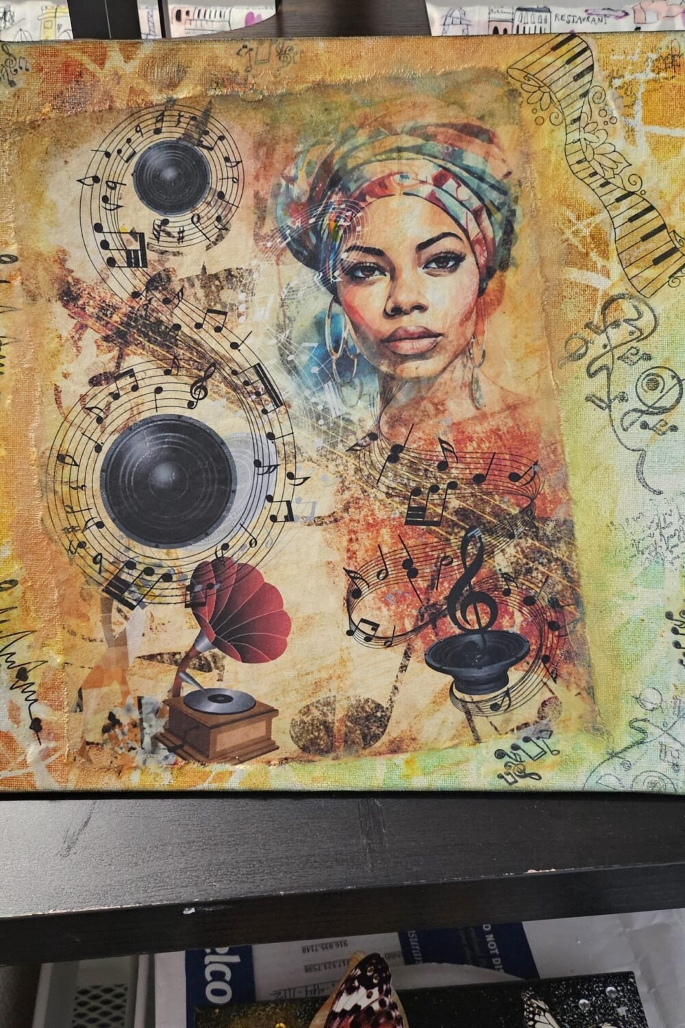 Jazz Artist Beautiful Woman Canvas Picture