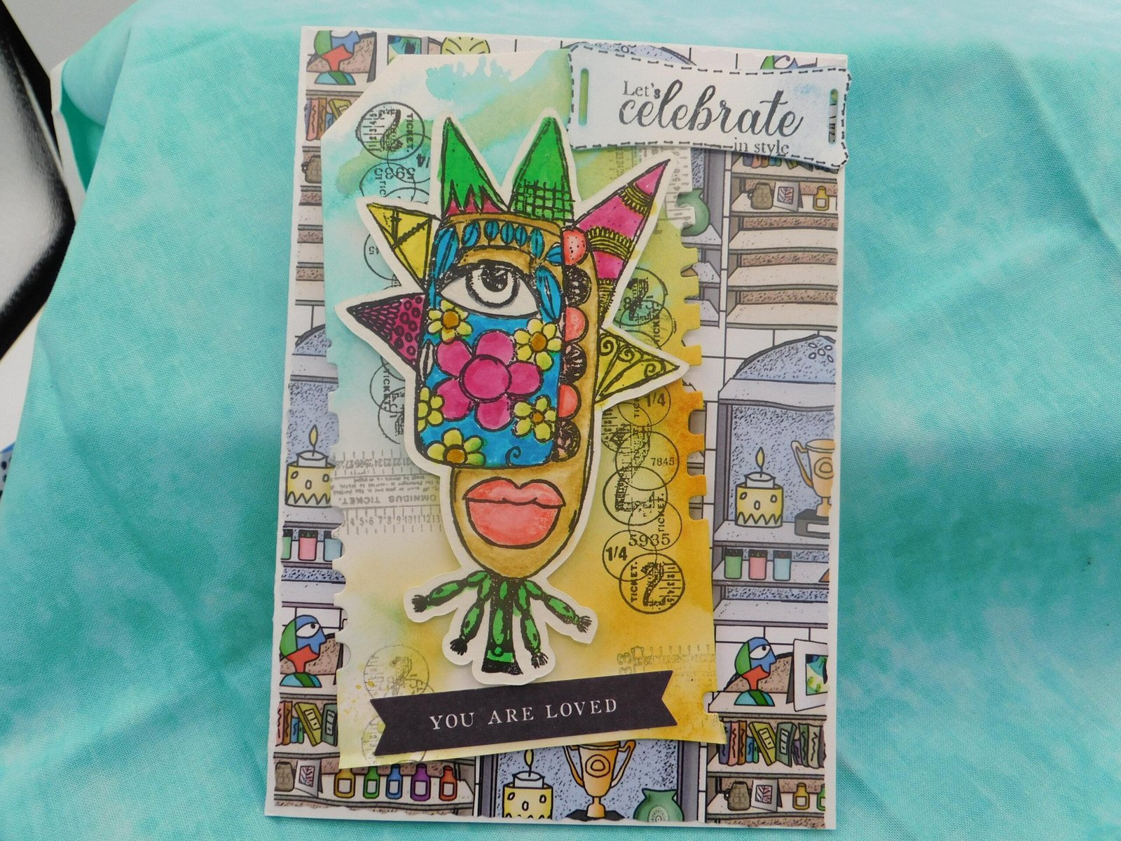 Tribe Series-Celebrate in Style Blank Greeting Card