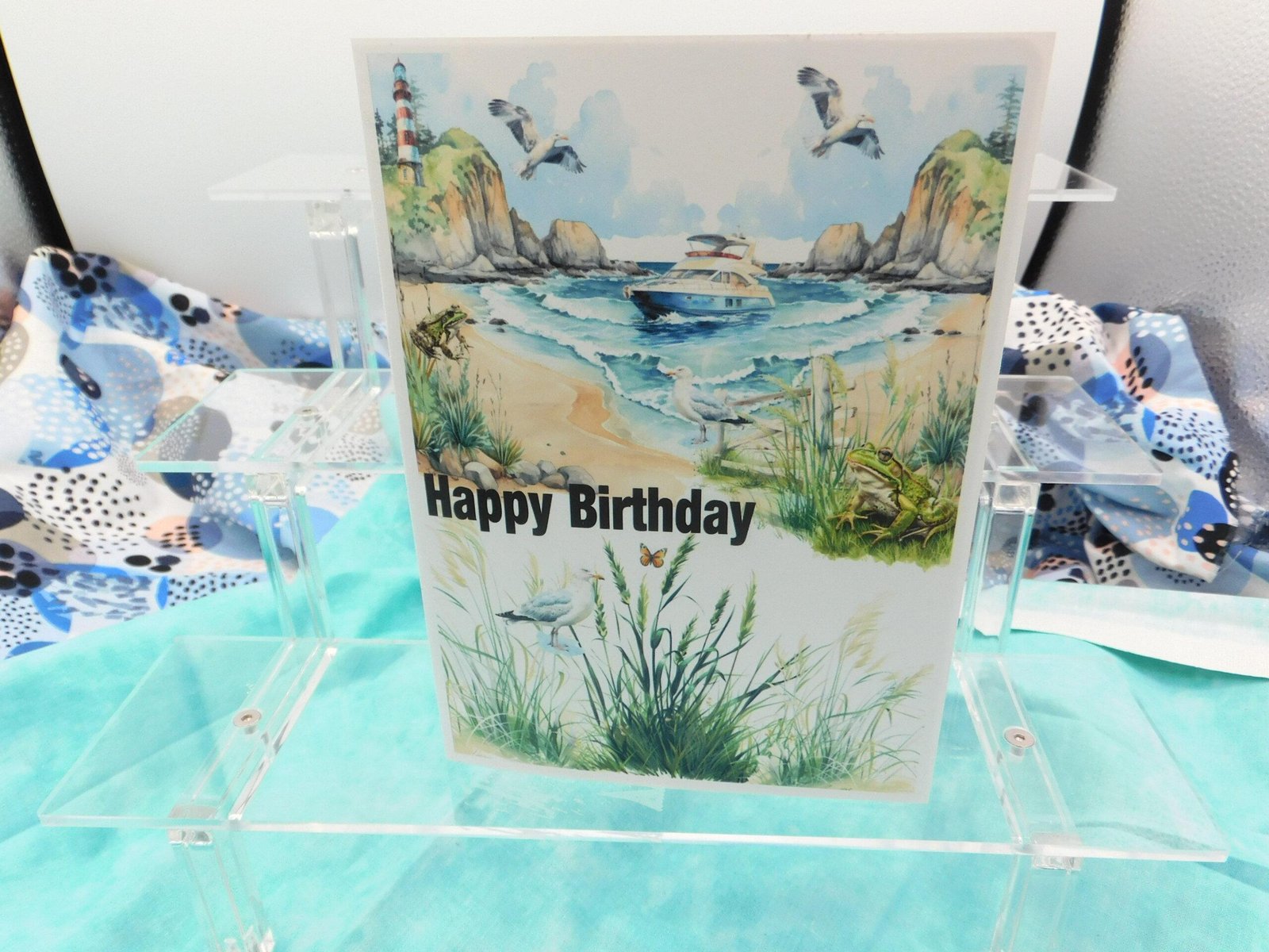 Beach Happy Birthday Men's Card