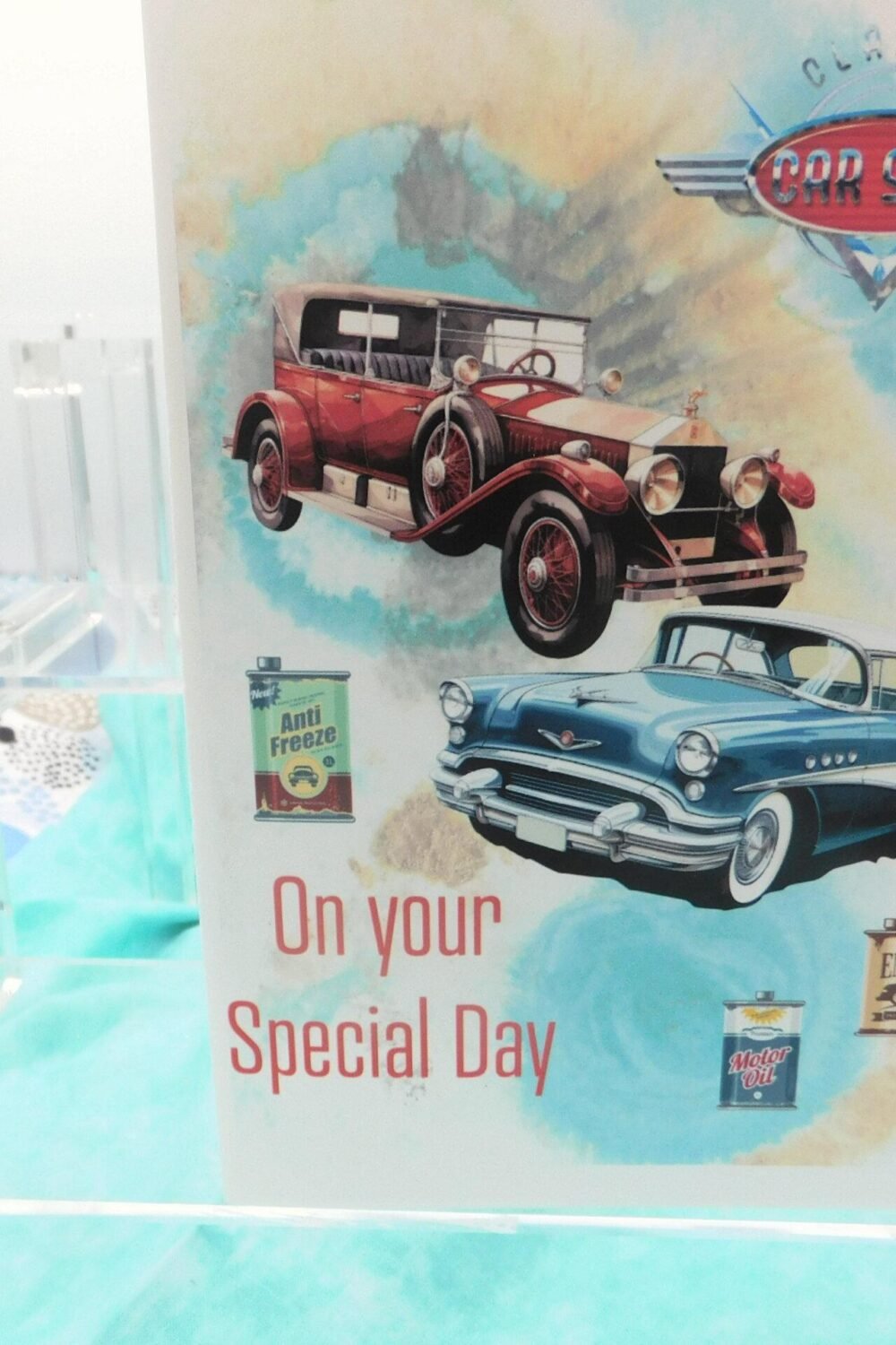 Vintage Cars Men's Birthday Card-Special Day