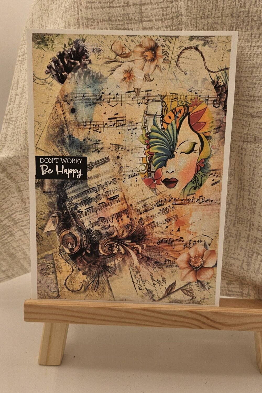 Don't Worry Be Happy Encouragement Card