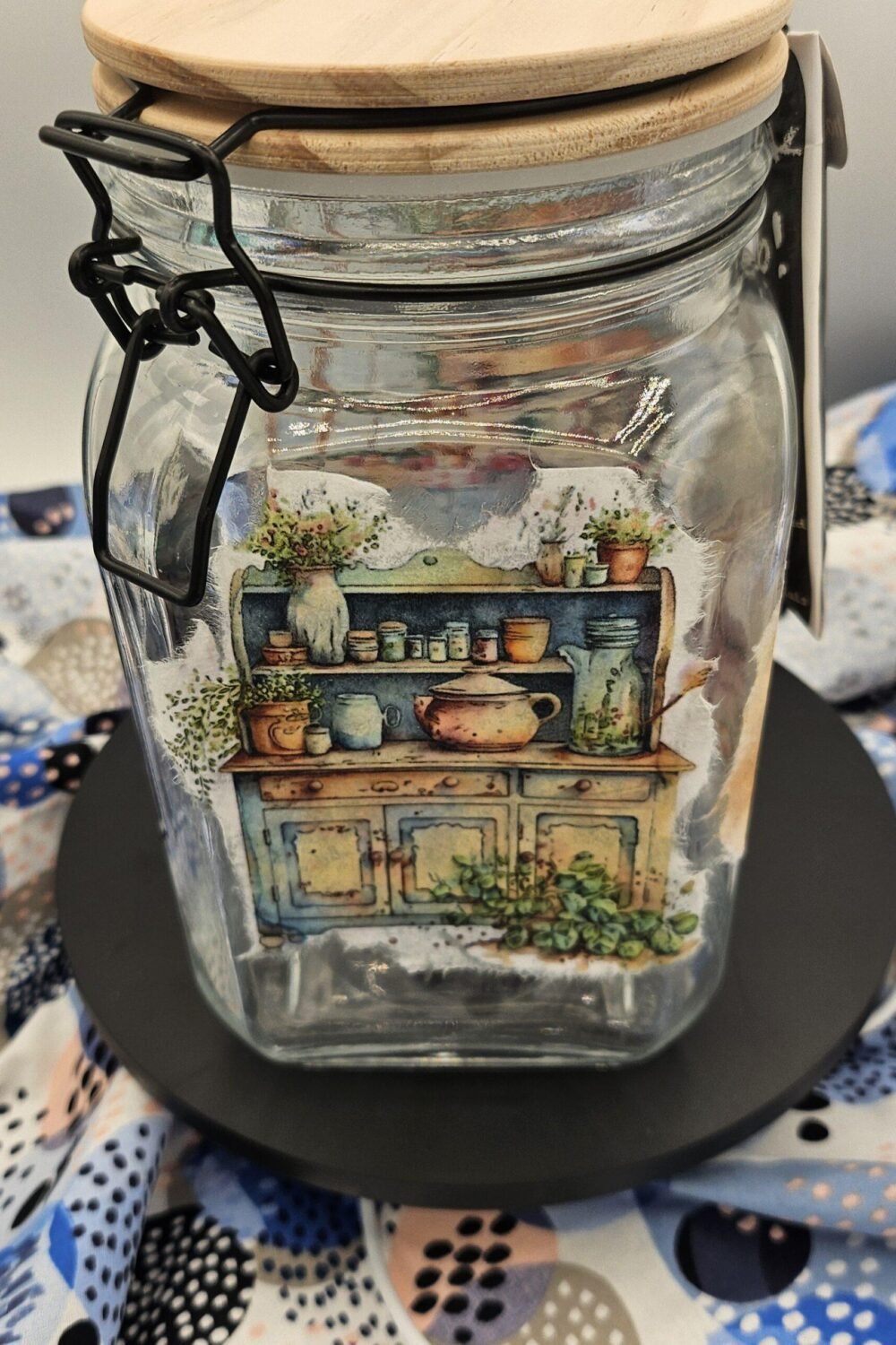 Kitchen Themed Decorated Storage Jar