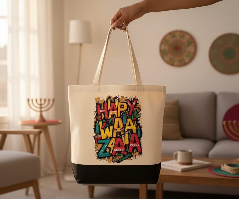 Happy Kwanzaa Tote Bag | African Heritage Canvas |