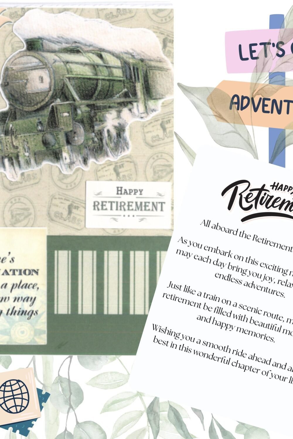 Happy Retirement Train Journey Greeting Card