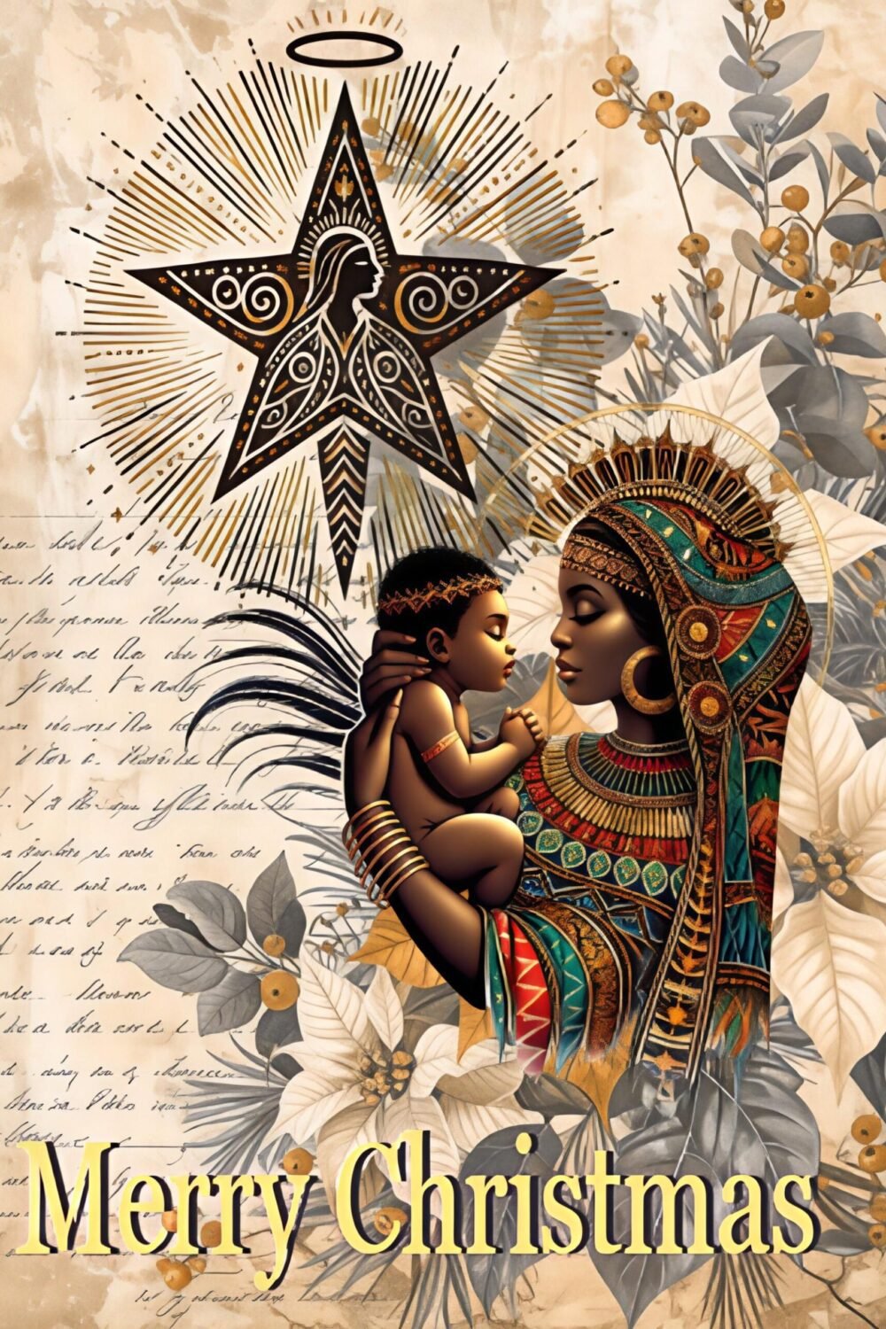 African American Christmas Card Set