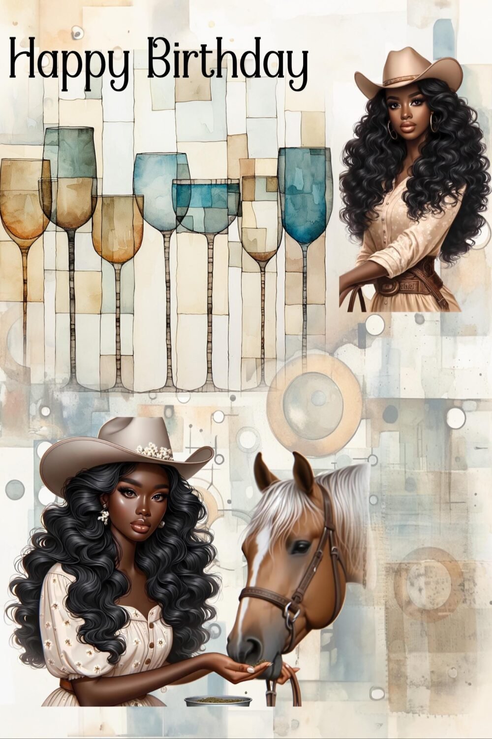 Cow Girl All Occasion Greeting Card