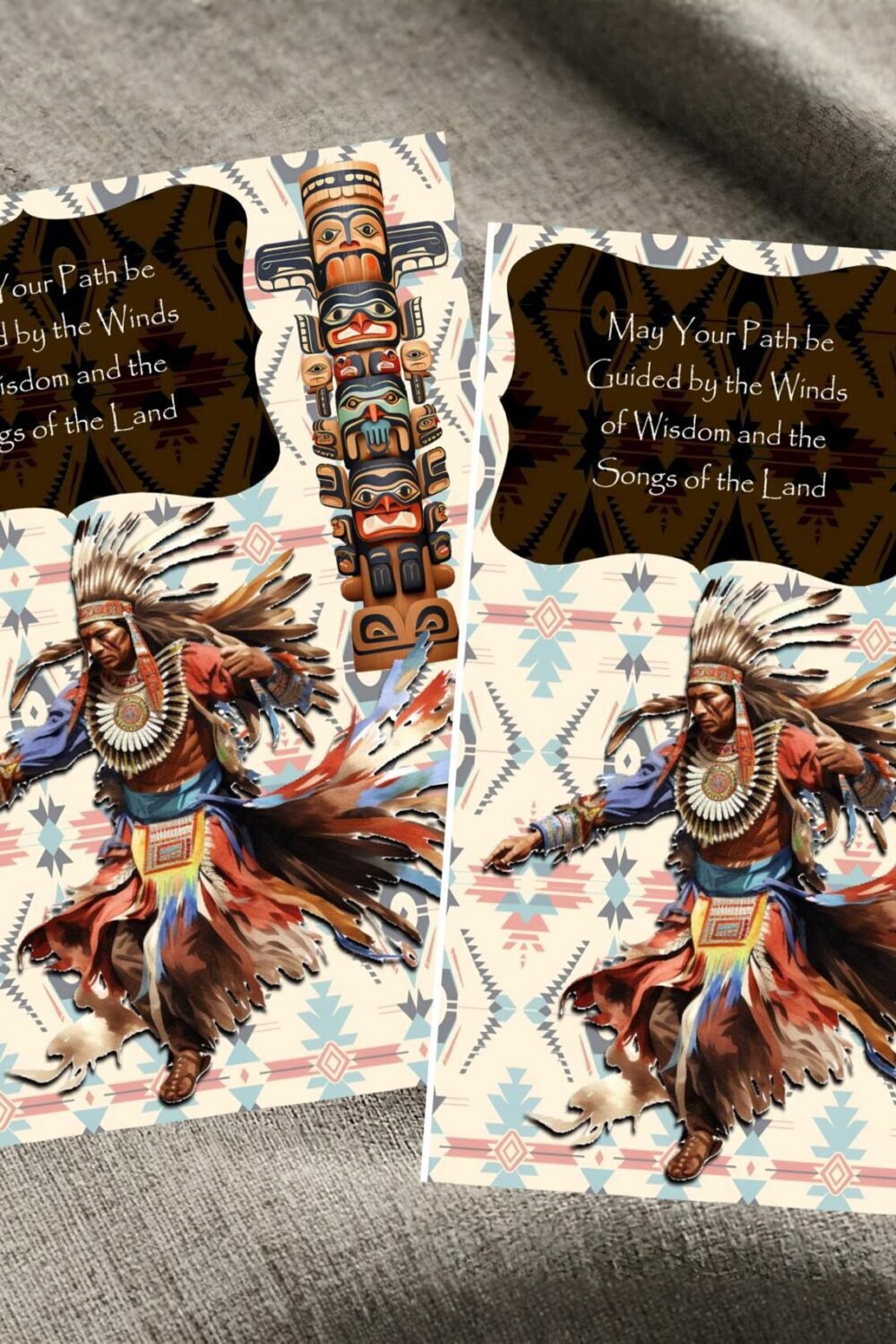 Whispers of Earth and Sky Native American Greeting Card Series-Dance