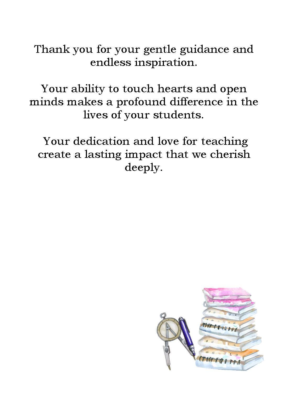 Teacher Appreciation Greeting Card - Image 2