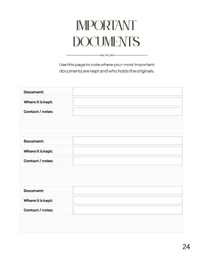 Peaceful Transitions End of Life Transition & Legacy Planner | Printable Final Wishes Organizer - Image 10