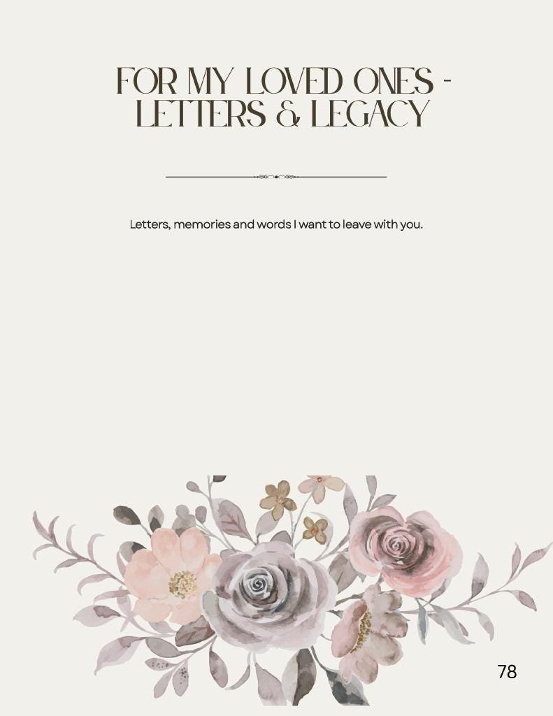 Peaceful Transitions End of Life Transition & Legacy Planner | Printable Final Wishes Organizer - Image 18