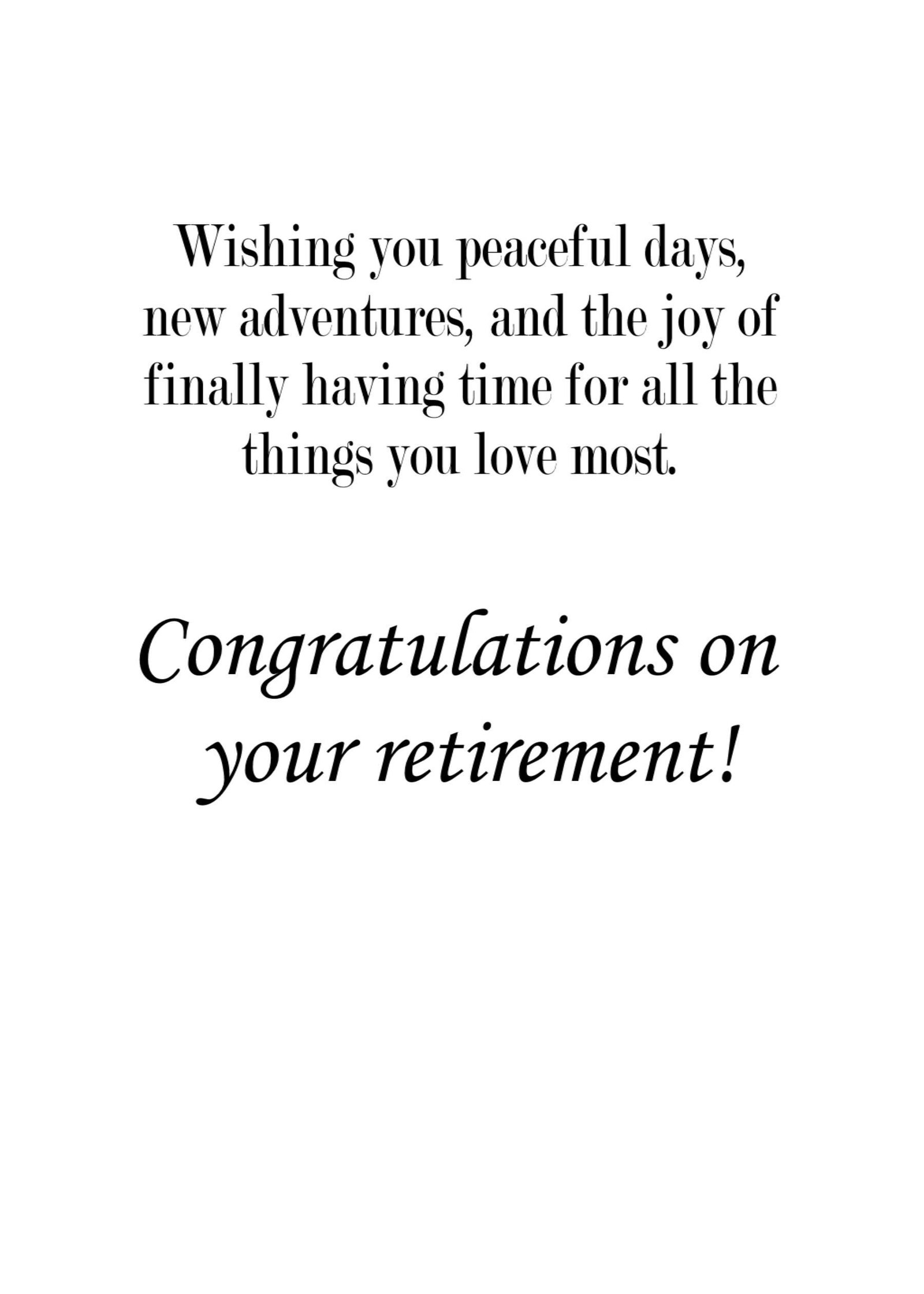 Watercolor Retirement Card | Elegant Nature Scene Greeting - Image 2
