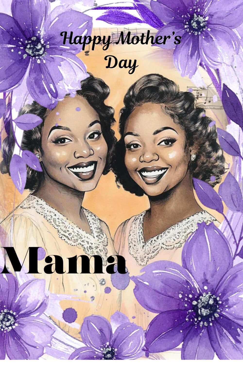 Afrocentric Greeting Card | Black Woman Art | Mothers Day | Golden Heritage Collection