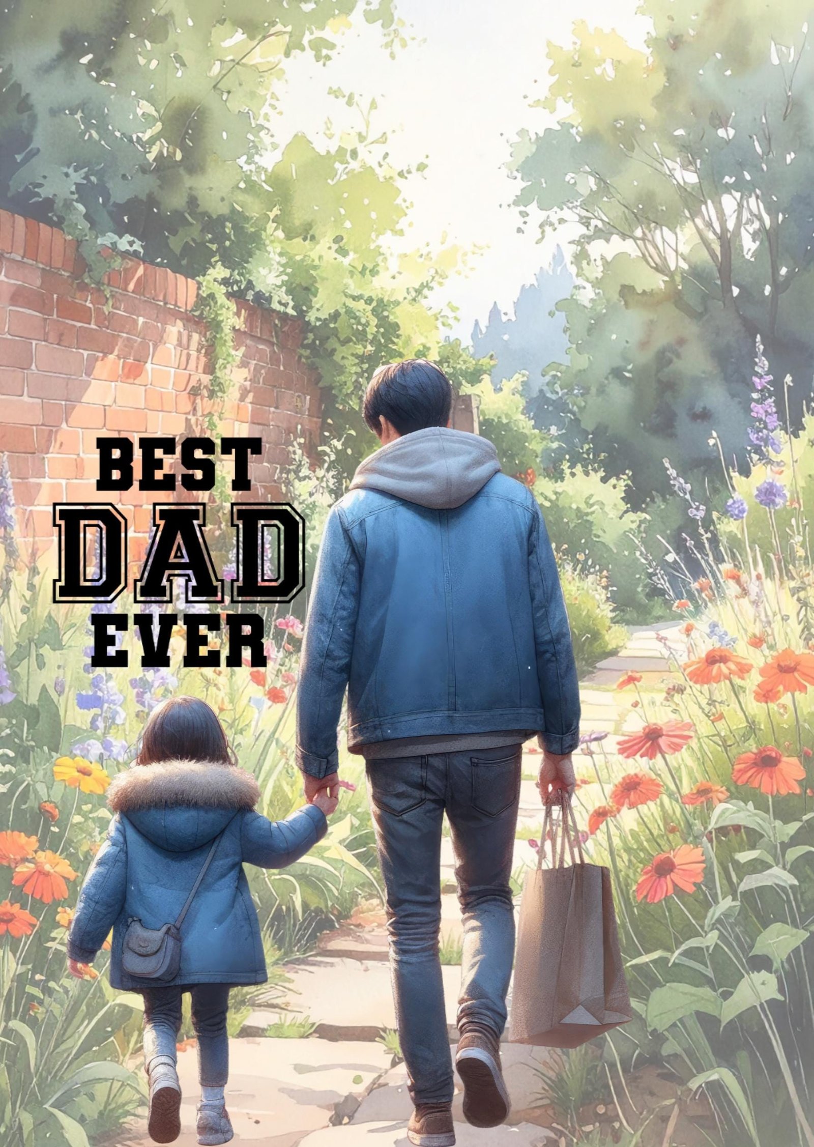 Fathers Day Card for Dad | Best Dad Ever Walk | Card for Father | Dad Birthday Card | Personalized Fathers Day | Card fo
