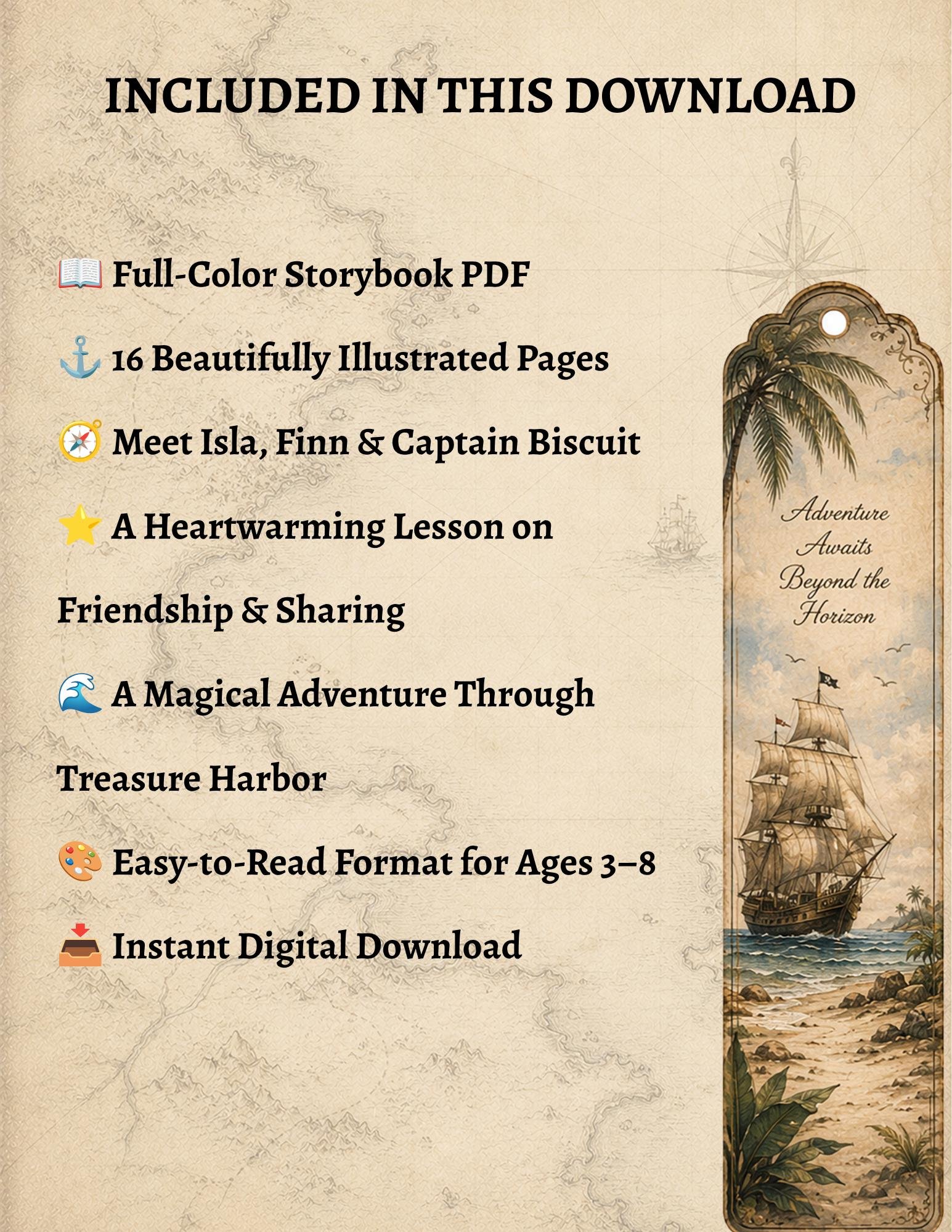 The Treasure That Was Better Shared | Printable Children's Storybook PDF | Friendship & Kindness Adventure | Ages 3-8 | Treasure Harbor Tale - Image 9